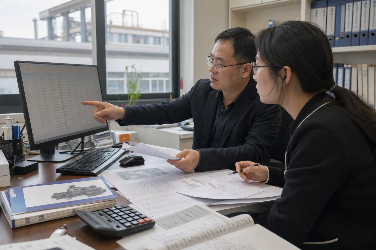 销售经理与内容人员核对CRM未成交原因和报价资料