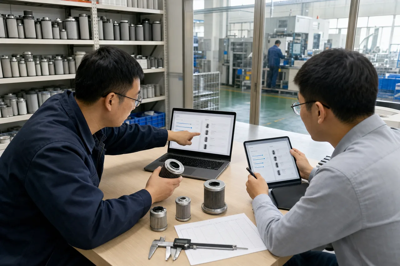 工程人员测试工业品型号筛选器