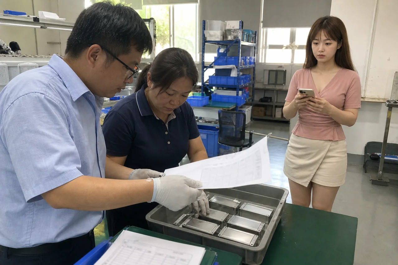 自媒体拍摄人员记录精密储能电池异常批次隔离与复产核对