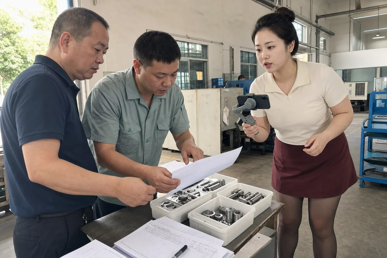 自媒体拍摄人员记录轻触开关加工异常批次和复产依据